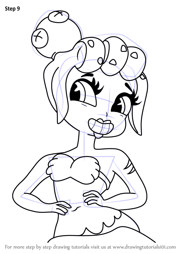 How to Draw Cala Maria from Cuphead (Cuphead) Step by Step