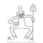 How to Draw The Devil from Cuphead