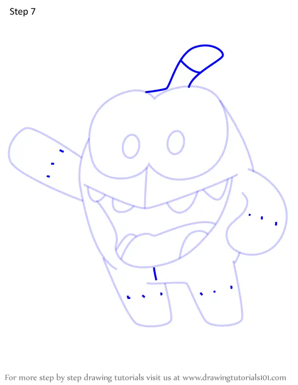 How To Draw Nom Of Steel From Cut The Rope (cut The Rope) Step By Step 