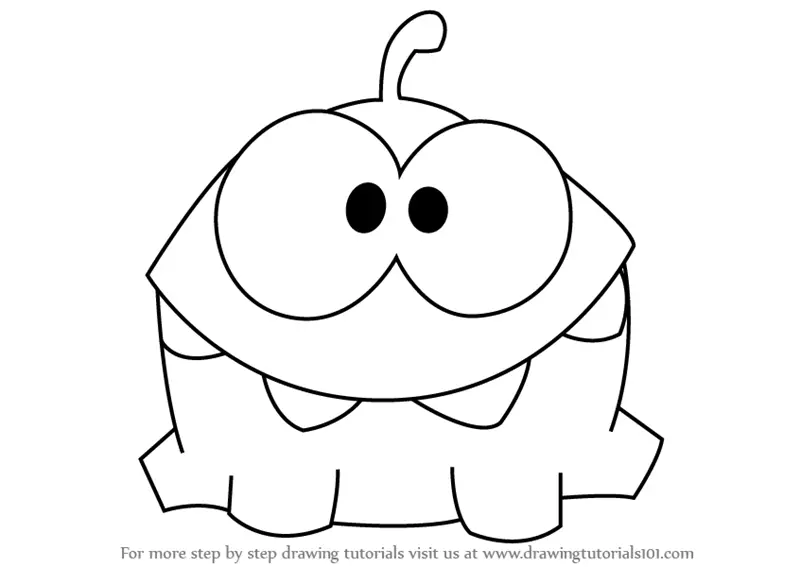 How to Draw Om Nom from Cut the Rope (Cut the Rope) Step by Step