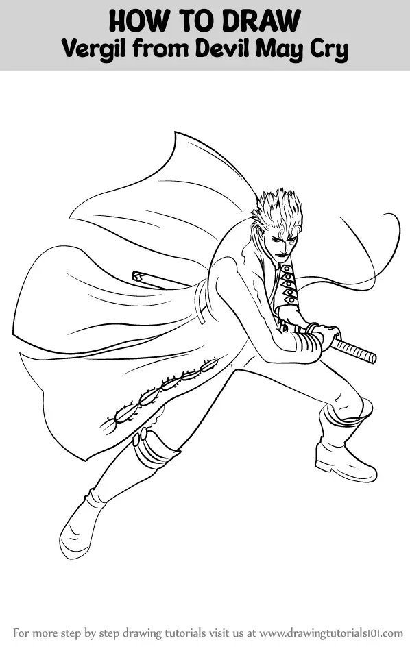 vergil (devil may cry and 1 more) drawn by teoft