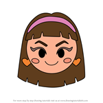 How to Draw Abby Park from Disney Emoji Blitz