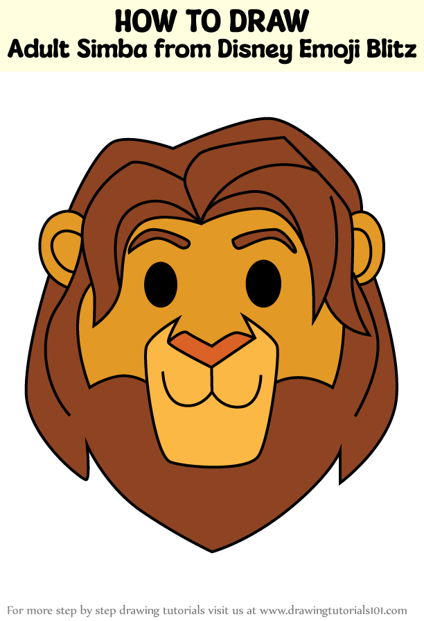 how-to-draw-adult-simba-from-disney-emoji-blitz-disney-emoji-blitz