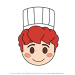 How to Draw Alfredo Linguini from Disney Emoji Blitz