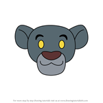 How to Draw Bagheera from Disney Emoji Blitz