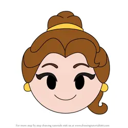 How to Draw Belle from Disney Emoji Blitz