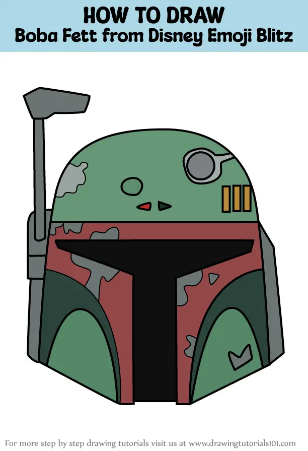 How to Draw Boba Fett from Disney Emoji Blitz (Disney Emoji Blitz) Step ...