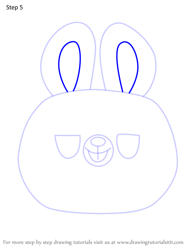 How To Draw Bunny From Disney Emoji Blitz (disney Emoji Blitz) Step By 