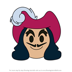 How to Draw Captain Hook from Disney Emoji Blitz