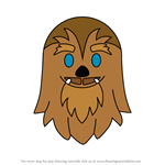 How to Draw Chewbacca from Disney Emoji Blitz