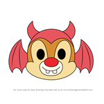 How to Draw Devil Dale from Disney Emoji Blitz