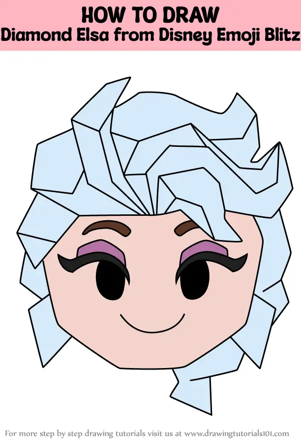 How to Draw Diamond Elsa from Disney Emoji Blitz (Disney Emoji Blitz ...