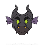 How to Draw Dragon Maleficent from Disney Emoji Blitz