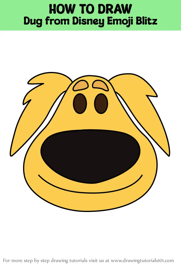 How to Draw Dug from Disney Emoji Blitz (Disney Emoji Blitz) Step by ...