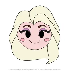 How to Draw Elsa the Snow Queen from Disney Emoji Blitz