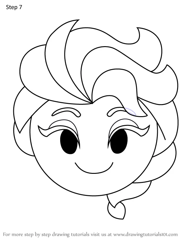 How to Draw Elsa from Disney Emoji Blitz (Disney Emoji Blitz) Step by ...