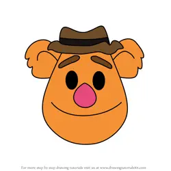 How to Draw Fozzie Bear from Disney Emoji Blitz