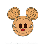 How to Draw Gingerbread Mickey from Disney Emoji Blitz