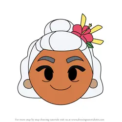 How to Draw Gramma Tala from Disney Emoji Blitz