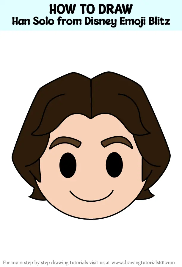 How to Draw Han Solo from Disney Emoji Blitz (Disney Emoji Blitz) Step ...