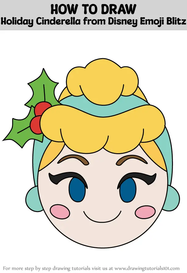 How to Draw Holiday Cinderella from Disney Emoji Blitz (Disney Emoji ...