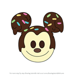 How to Draw Ice Cream Mickey from Disney Emoji Blitz