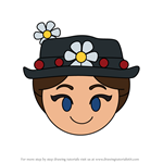 How to Draw Mary Poppins from Disney Emoji Blitz