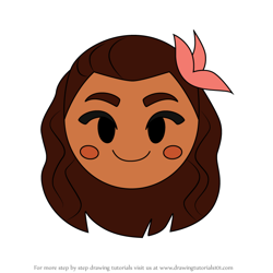 How to Draw Moana from Disney Emoji Blitz