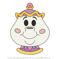 How to Draw Mrs. Potts from Disney Emoji Blitz