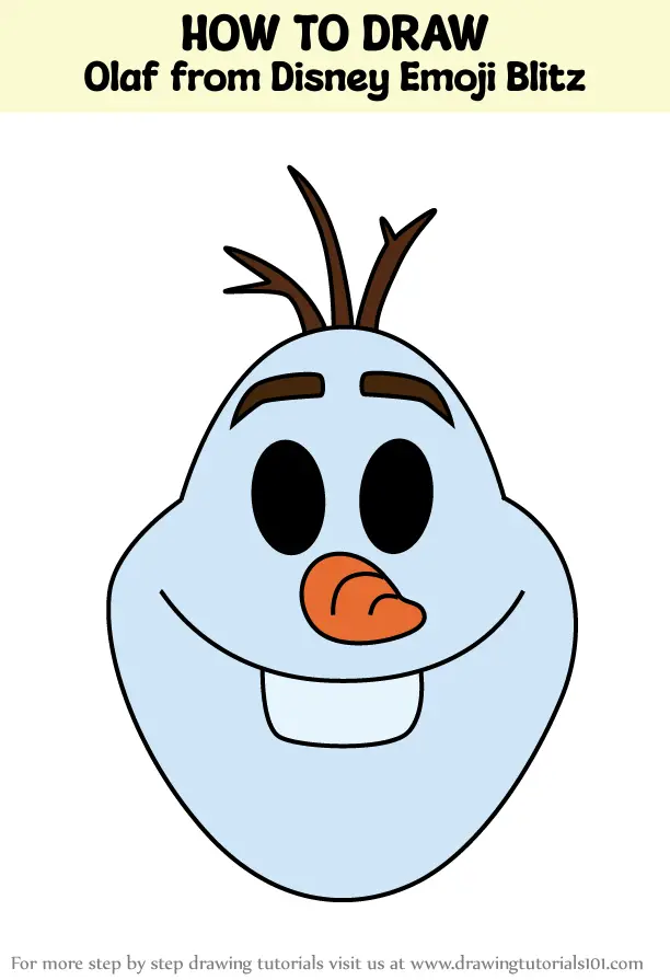 How To Draw Olaf From Disney Emoji Blitz (disney Emoji Blitz) Step By 