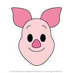 How to Draw Piglet from Disney Emoji Blitz