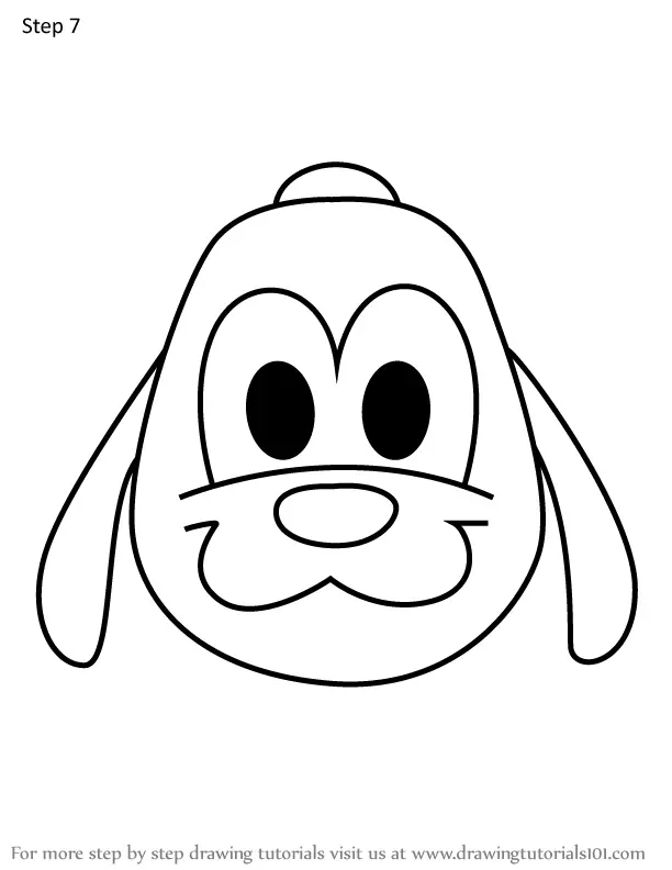 How to Draw Pluto from Disney Emoji Blitz (Disney Emoji Blitz) Step by ...