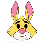 How to Draw Rabbit from Disney Emoji Blitz