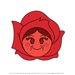How to Draw Rose (Alice in Wonderland) from Disney Emoji Blitz