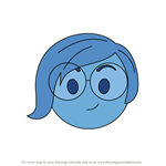 How to Draw Sadness from Disney Emoji Blitz