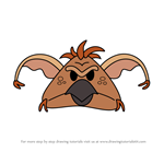 How to Draw Salacious Crumb from Disney Emoji Blitz