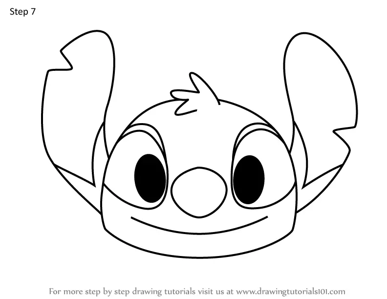 How to Draw Stitch from Disney Emoji Blitz (Disney Emoji Blitz) Step by ...