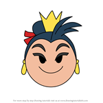 How to Draw The Queen of Hearts from Disney Emoji Blitz