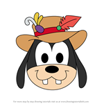 How to Draw Vacation Goofy from Disney Emoji Blitz
