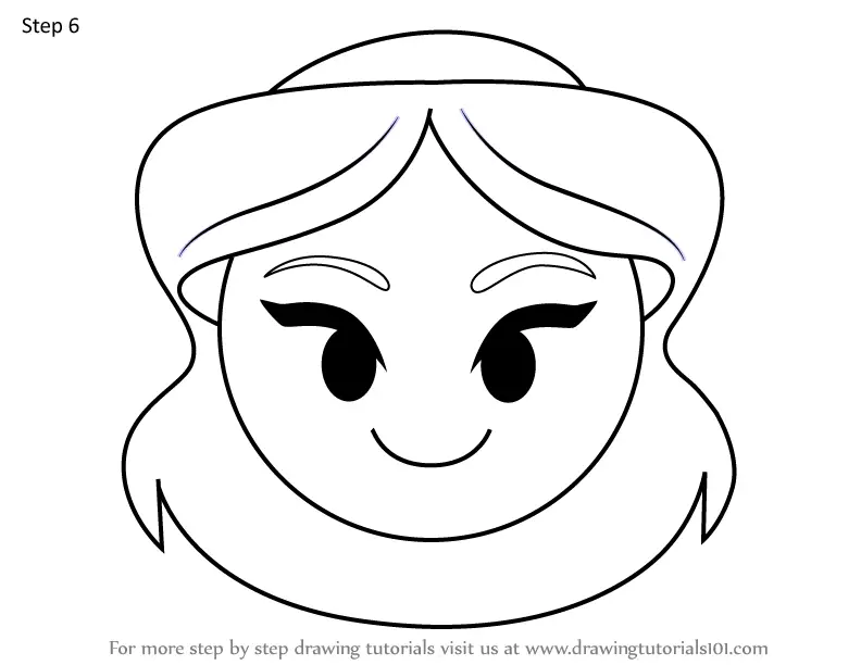 How to Draw Vanessa from Disney Emoji Blitz (Disney Emoji Blitz) Step ...