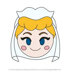 How to Draw Wedding Cinderella from Disney Emoji Blitz