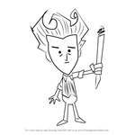 How to Draw Wilson from Don't Starve