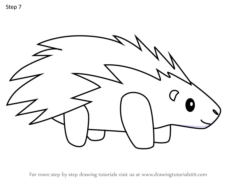 How to Draw Porcupine from Dumb Ways To Die (Dumb Ways To Die) Step by ...