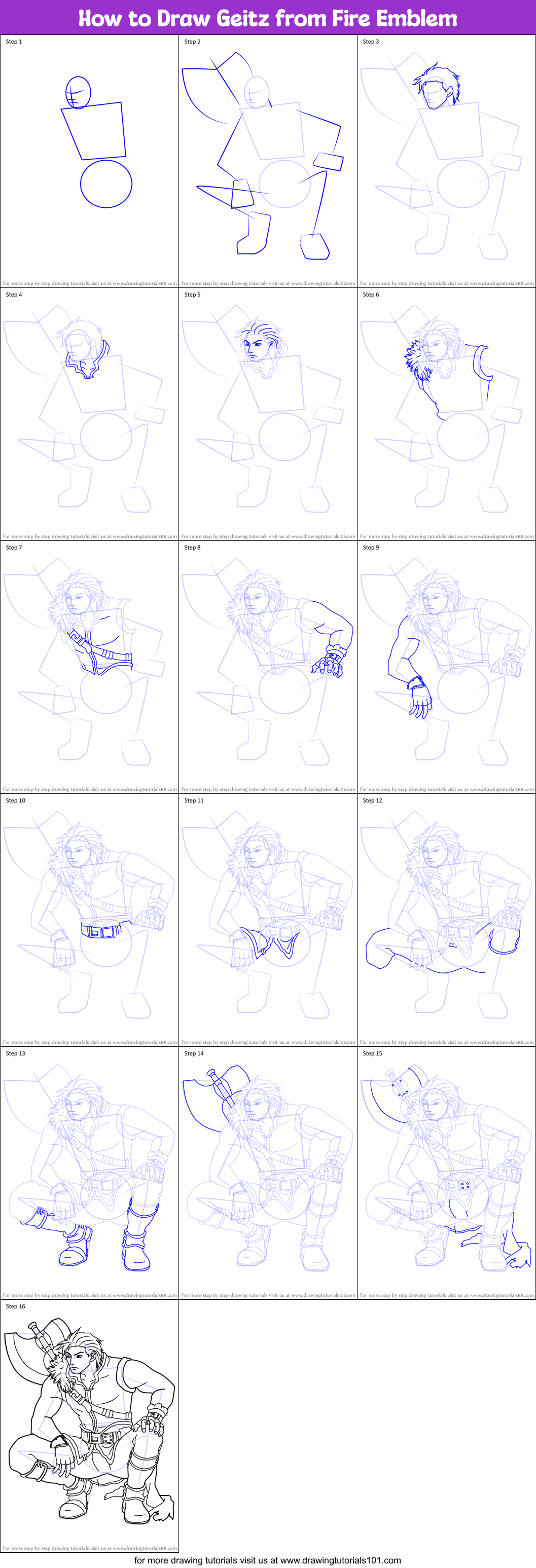 How to Draw Geitz from Fire Emblem (Fire Emblem) Step by Step ...