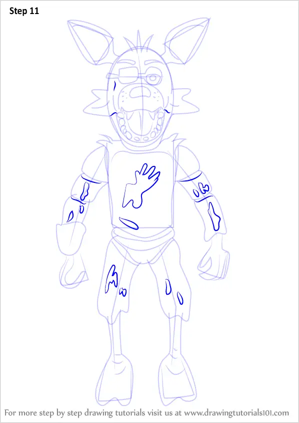 Five Nights At Freddy S Human Body Drawing Art Animatronics  Foxy Full  Body Drawing HD Png Download  Transparent Png Image  PNGitem