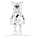 How to Draw Foxy from Five Nights at Freddy's