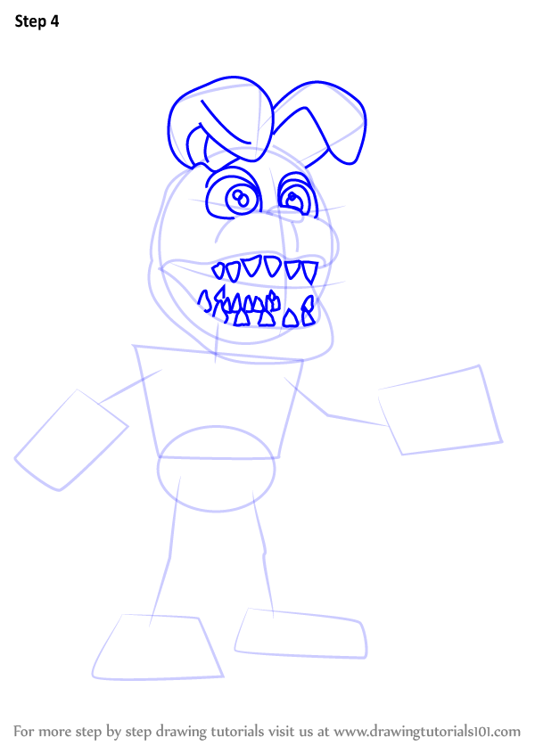 How to Draw Nightmare Bonnie from Five Nights at Freddy's (Five Nights