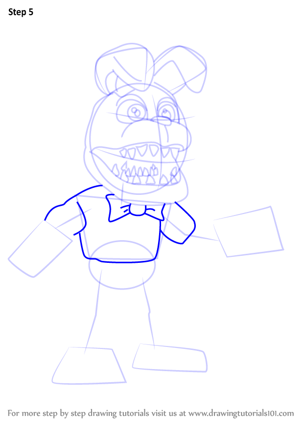 How to Draw Nightmare Bonnie from Five Nights at Freddy's (Five Nights