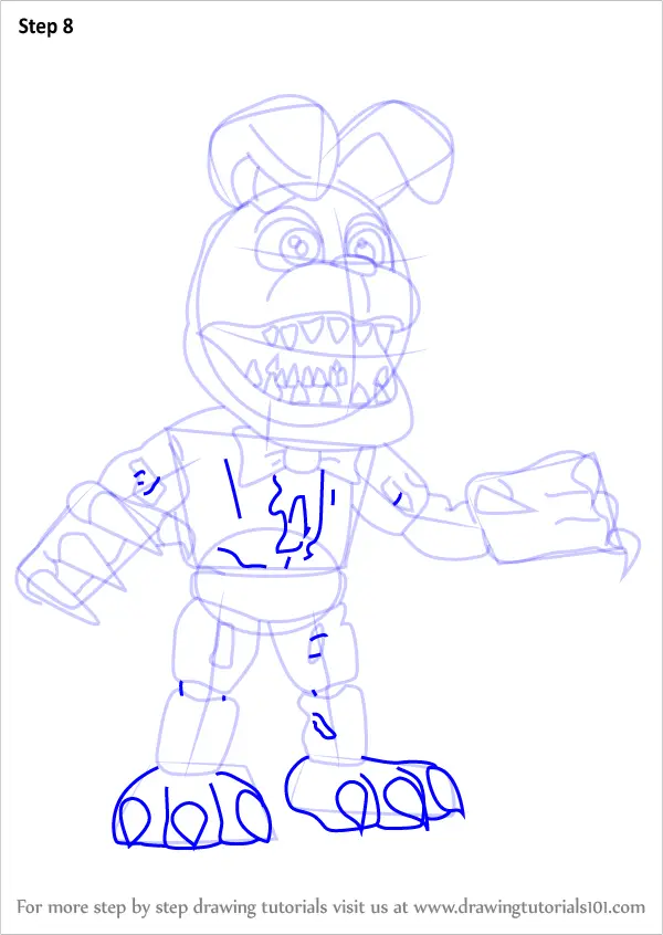 How to Draw Nightmare Bonnie from Five Nights at Freddy's (Five Nights