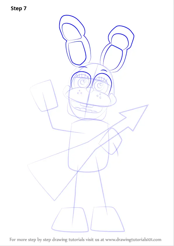 How to Draw Toy Bonnie from Five Nights at Freddy's (Five Nights at